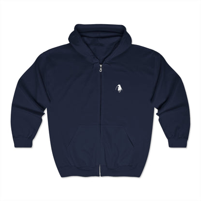 Navy Logo Heavy Full Zip Hoodie