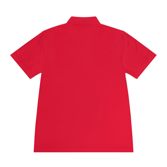 Red Logo Sport Polo Shirt