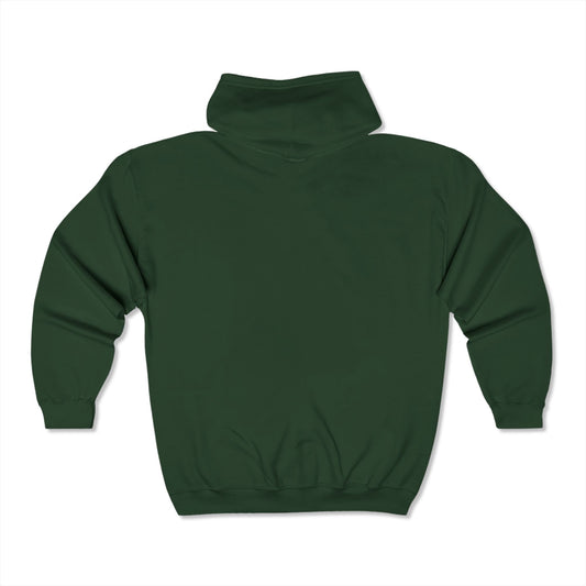 Forrest Green Logo Heavy Full Zip Hoodie