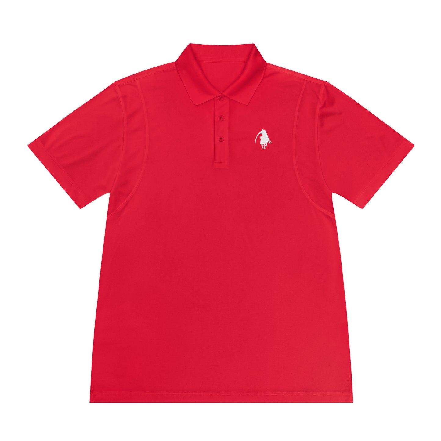 Red Logo Sport Polo Shirt