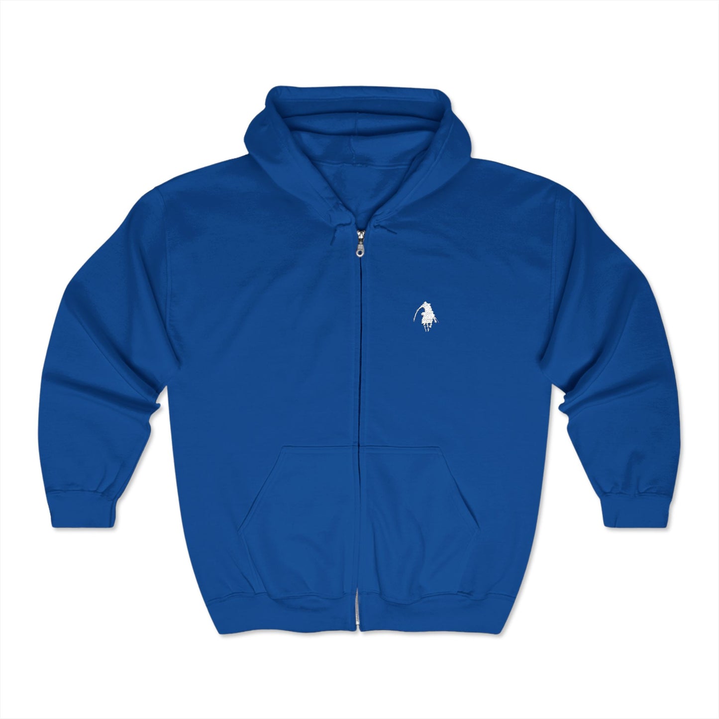 Royal Blue Logo Heavy Full Zip Hoodie