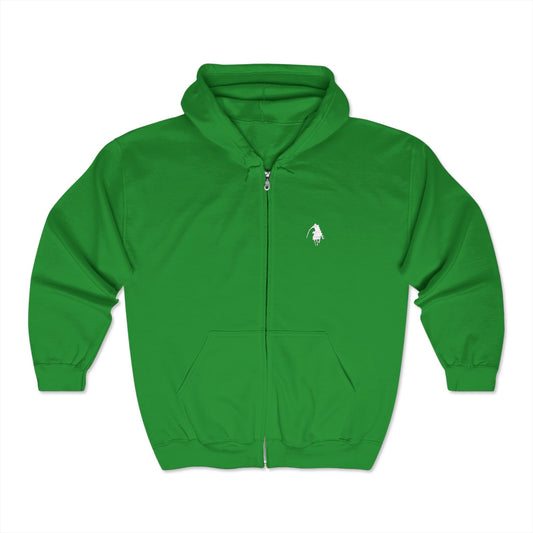 Green Logo Heavy Full Zip Hoodie