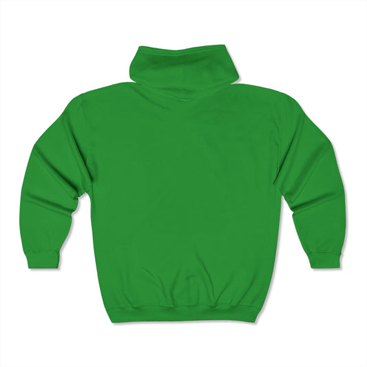 Green Logo Heavy Full Zip Hoodie