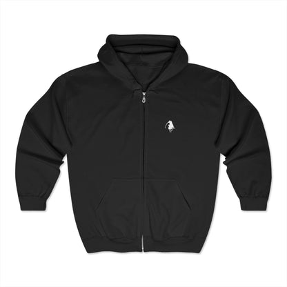 Black Logo Heavy Full Zip Hoodie